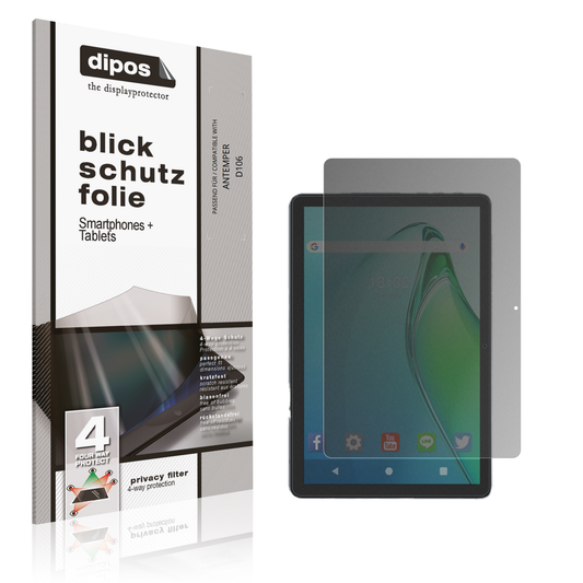 Blickschutzfolie von dipos passend für ANTEMPER D106, präziser Zuschnitt und blasenfrei montiert