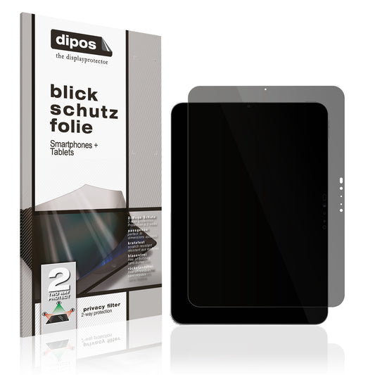 Blickschutzfolie von dipos passend für Apple iPad Pro 13 Zoll M4 2024, präziser Zuschnitt und blasenfrei montiert