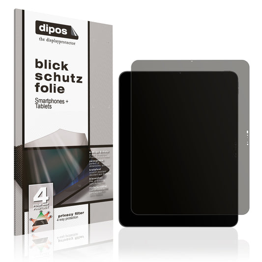 Blickschutzfolie von dipos passend für Apple iPad Pro M5 13 Zoll, präziser Zuschnitt und blasenfrei montiert