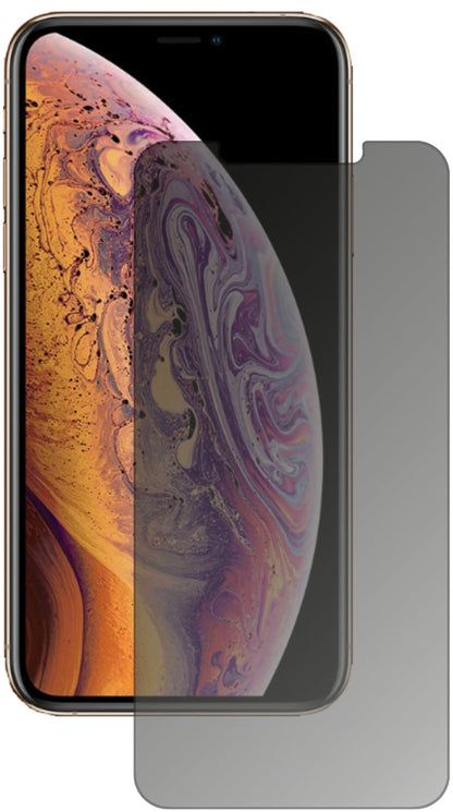 Blickschutzfolie von dipos passend für Apple iPhone XS, präziser Zuschnitt und blasenfrei montiert