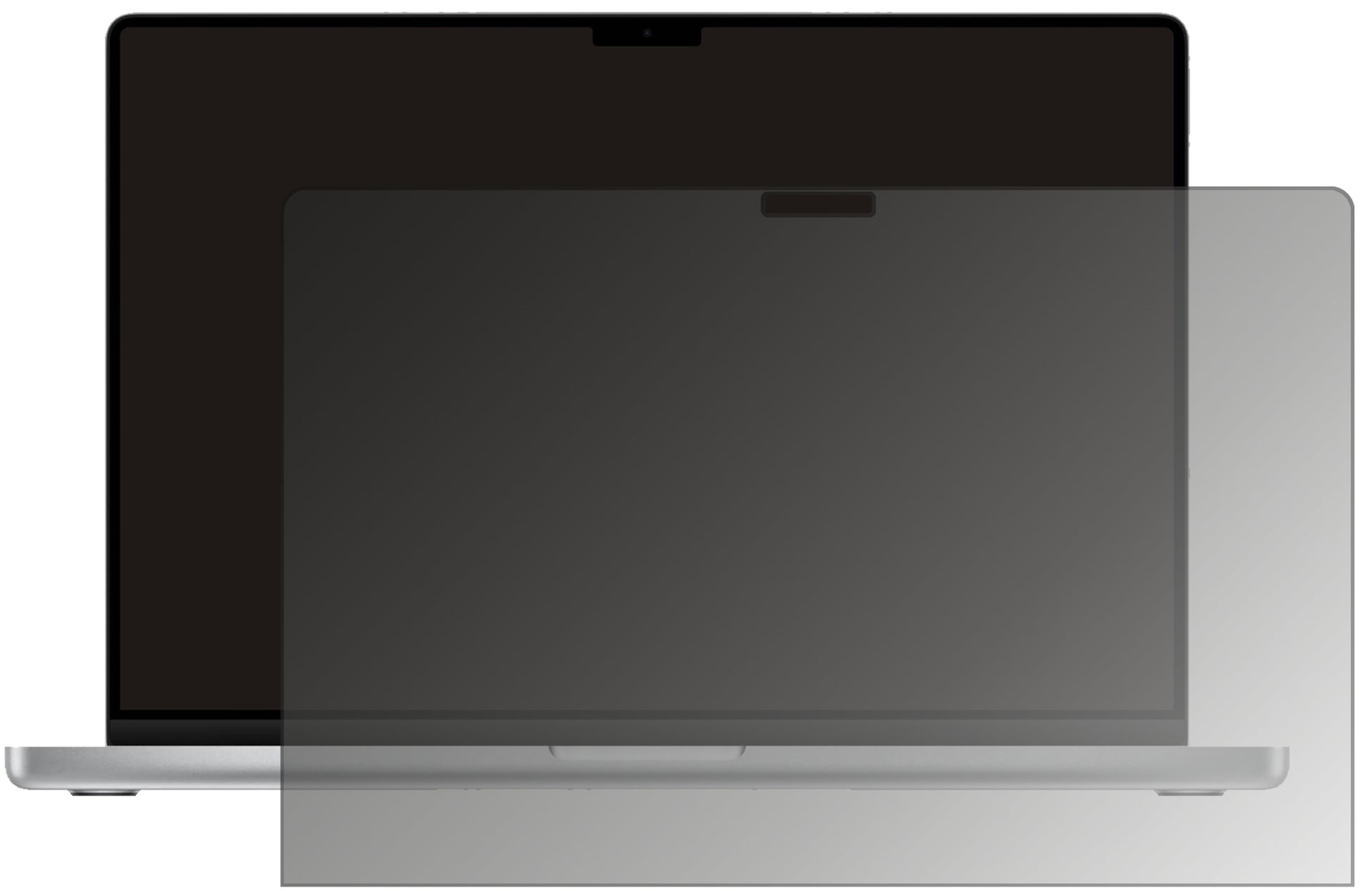 Blickschutzfolie von dipos passend für Apple MacBook Pro 16 Zoll (2021), präziser Zuschnitt und blasenfrei montiert