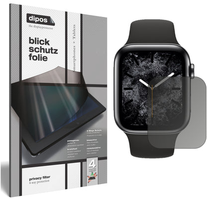 Blickschutzfolie von dipos passend für Apple Watch Series 5 (40mm), präziser Zuschnitt und blasenfrei montiert