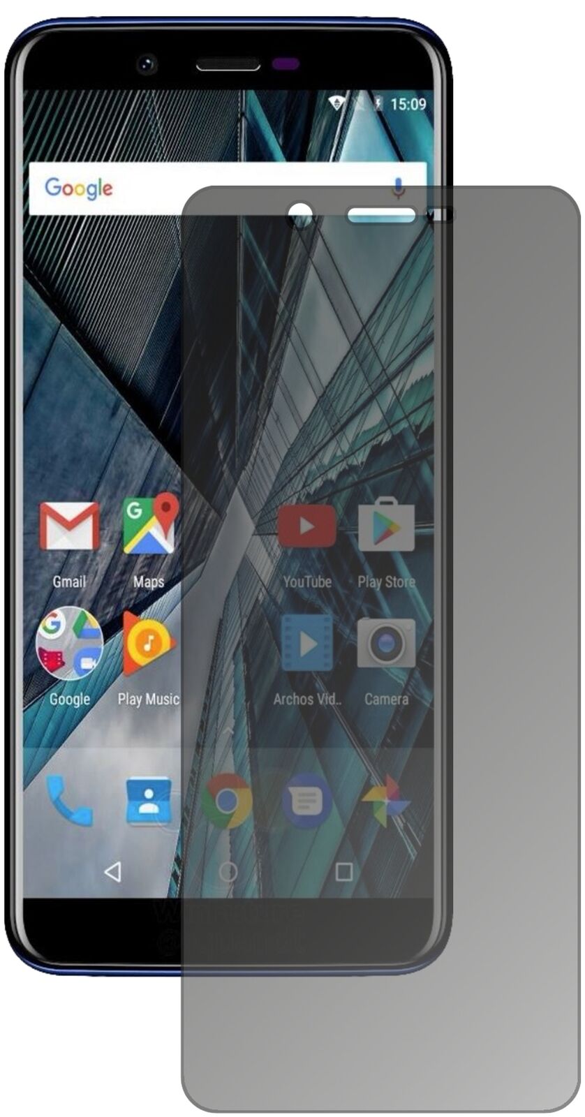 Blickschutzfolie von dipos passend für Archos Core 57S, präziser Zuschnitt und blasenfrei montiert