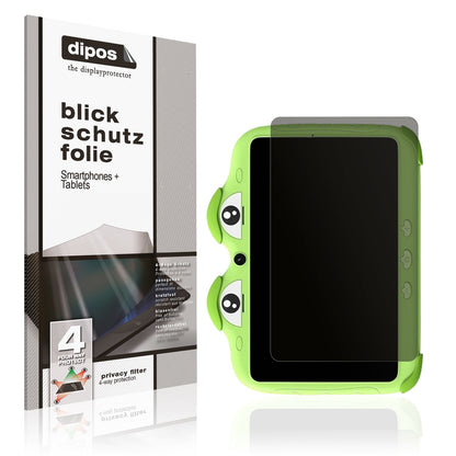 Blickschutzfolie von dipos passend für Ascrecem Y8 Kids Tablet 2. Gen, präziser Zuschnitt und blasenfrei montiert