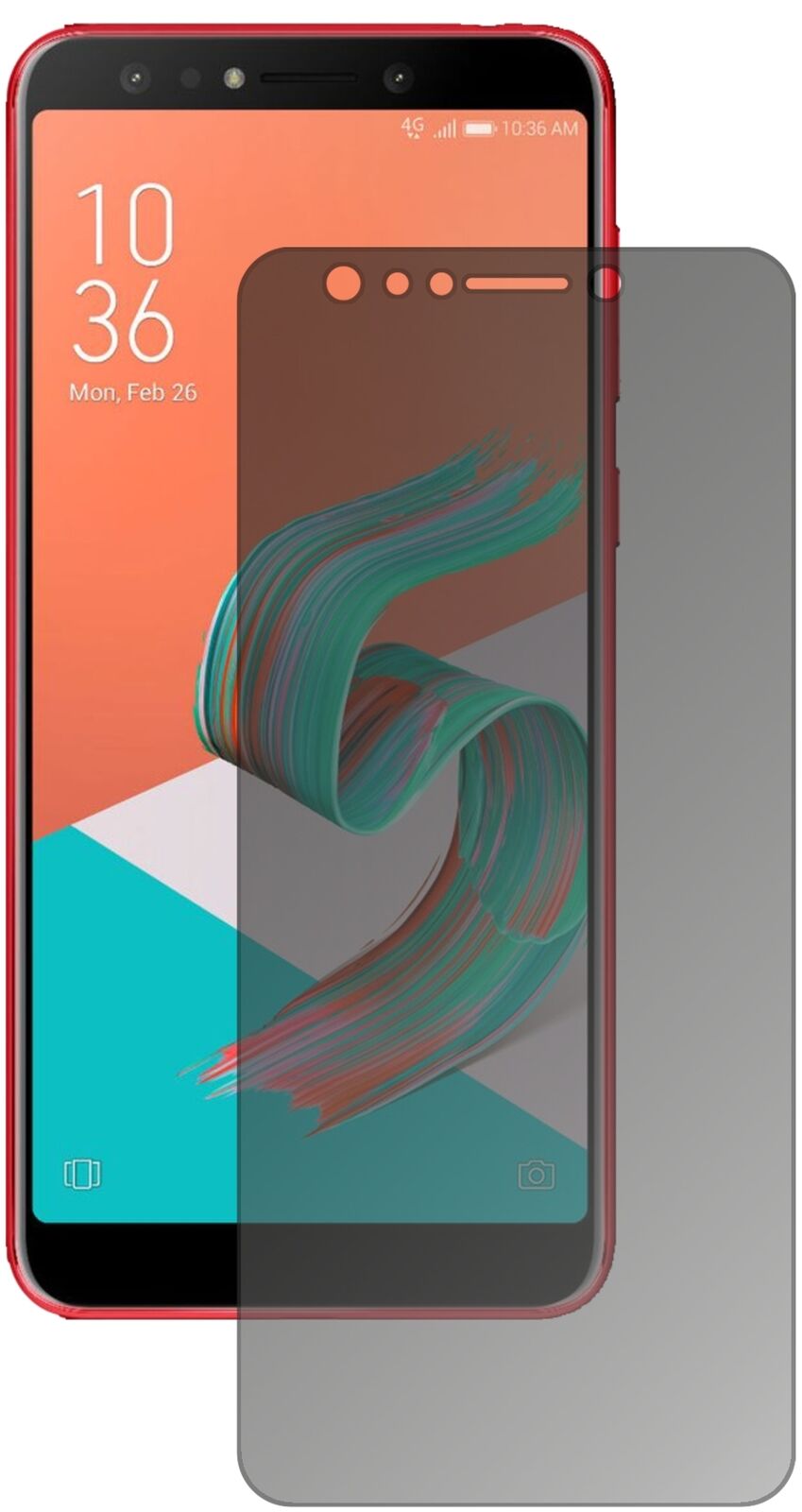 Blickschutzfolie von dipos passend für Asus Zenfone 5 Lite (ZC600KL), präziser Zuschnitt und blasenfrei montiert