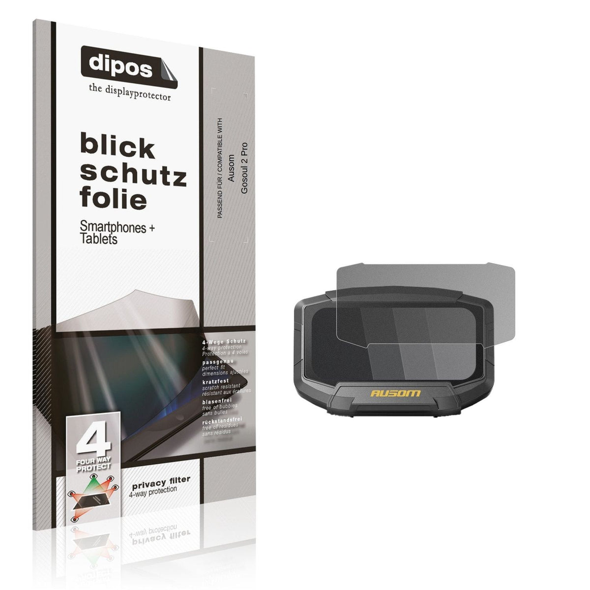 Displayschutz mit Blickschutzfilter-Effekt zur Unterstützung beim Schutz sensibler Daten