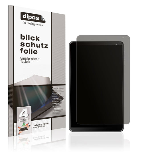 Blickschutzfolie von dipos passend für AWOW 1019 Tablet, präziser Zuschnitt und blasenfrei montiert