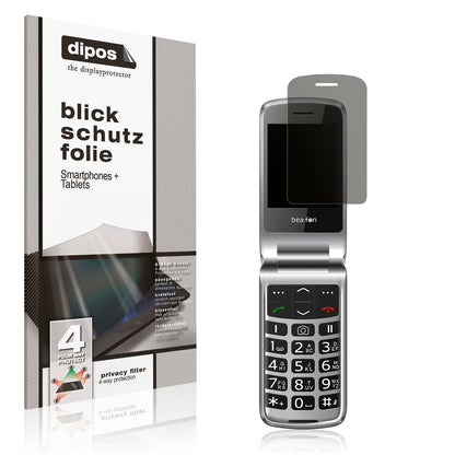 Blickschutzfolie von dipos passend für Beafon SL605, präziser Zuschnitt und blasenfrei montiert