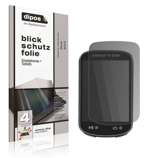Blickschutzfolie von dipos passend für Bikevee BKV520, präziser Zuschnitt und blasenfrei montiert