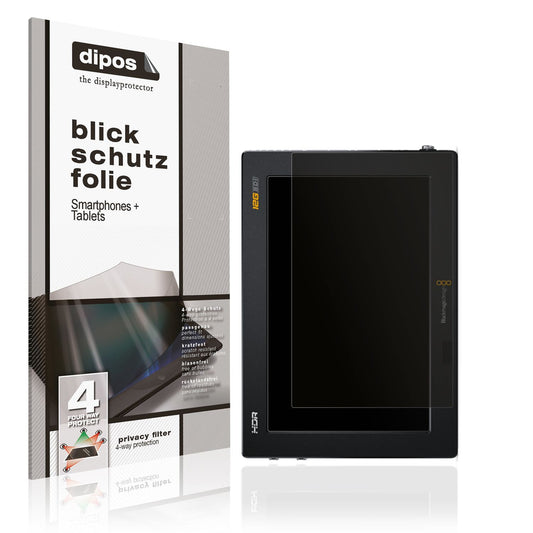 Blickschutzfolie von dipos passend für Blackmagic Video Assist 12G HDR, präziser Zuschnitt und blasenfrei montiert