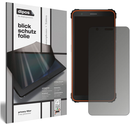 Blickschutzfolie von dipos passend für Blackview BV6600, präziser Zuschnitt und blasenfrei montiert