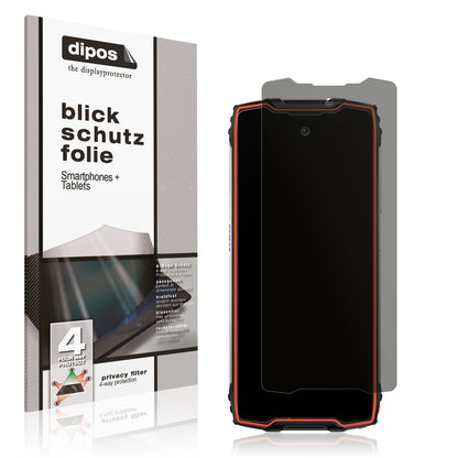 Blickschutzfolie von dipos passend für Blackview BV9300 Pro, präziser Zuschnitt und blasenfrei montiert