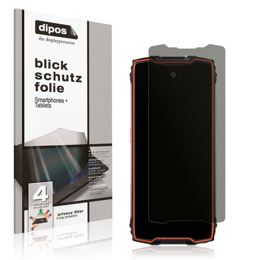 Blickschutzfolie von dipos passend für Blackview BV9300 Pro, präziser Zuschnitt und blasenfrei montiert