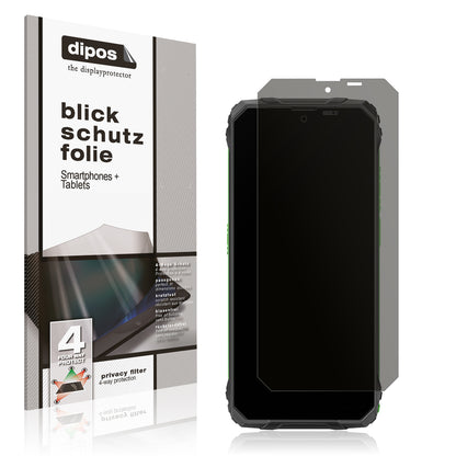 Blickschutzfolie von dipos passend für Blackview Fort 1, präziser Zuschnitt und blasenfrei montiert