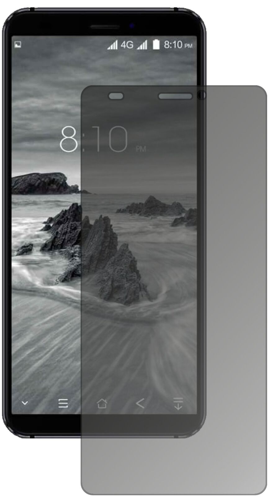 Blickschutzfolie von dipos passend für Blackview S6, präziser Zuschnitt und blasenfrei montiert