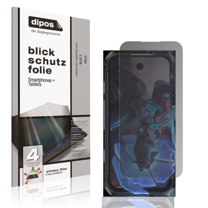 Blickschutzfolie von dipos passend für BLKE S Maxo, präziser Zuschnitt und blasenfrei montiert