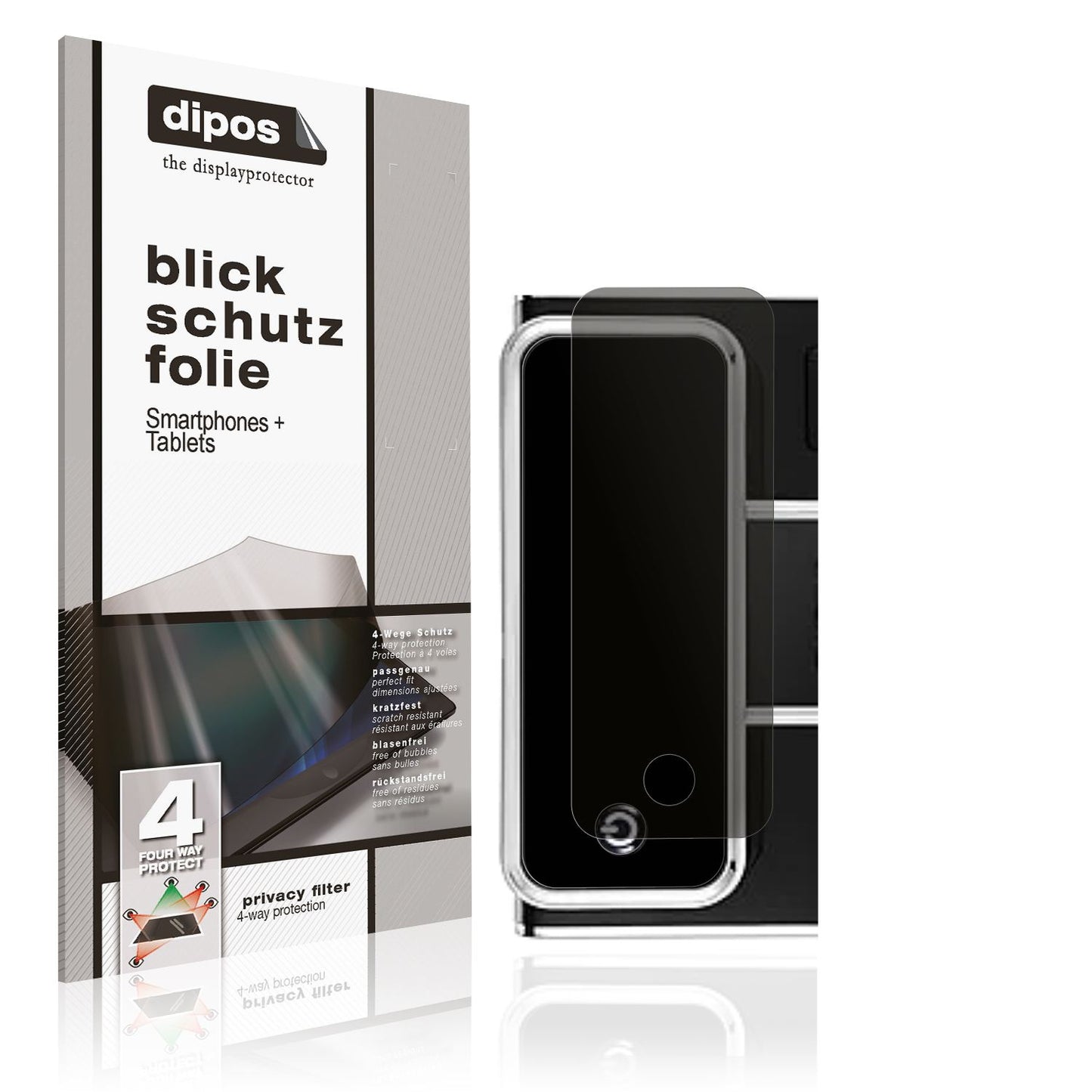 Blickschutzfolie von dipos passend für ChefRobot Kaffeevollautomat, präziser Zuschnitt und blasenfrei montiert