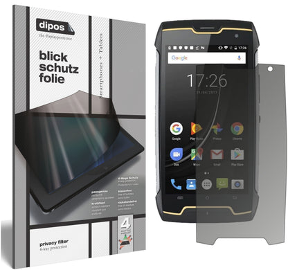 Blickschutzfolie von dipos passend für Cubot King Kong CS, präziser Zuschnitt und blasenfrei montiert