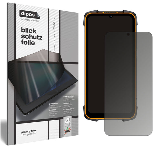 Blickschutzfolie von dipos passend für Cubot KingKong 5 Pro, präziser Zuschnitt und blasenfrei montiert