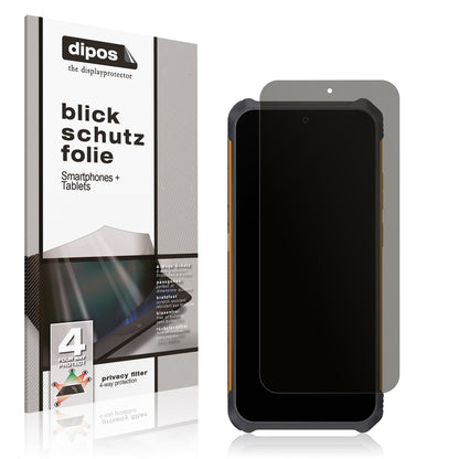 Blickschutzfolie von dipos passend für Cubot KingKong ES, präziser Zuschnitt und blasenfrei montiert