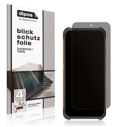 Blickschutzfolie von dipos passend für Cubot KingKong ES, präziser Zuschnitt und blasenfrei montiert