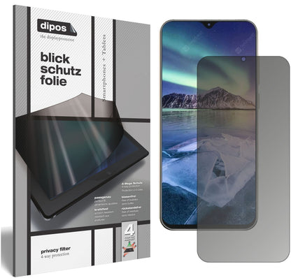 Blickschutzfolie von dipos passend für Cubot X20 Pro, präziser Zuschnitt und blasenfrei montiert