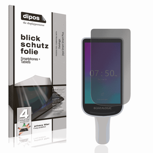 Blickschutzfolie von dipos passend für Datalogic Joya Smart Smart Plus, präziser Zuschnitt und blasenfrei montiert