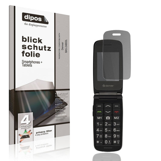 Blickschutzfolie von dipos passend für Denver BAS-24800L, präziser Zuschnitt und blasenfrei montiert