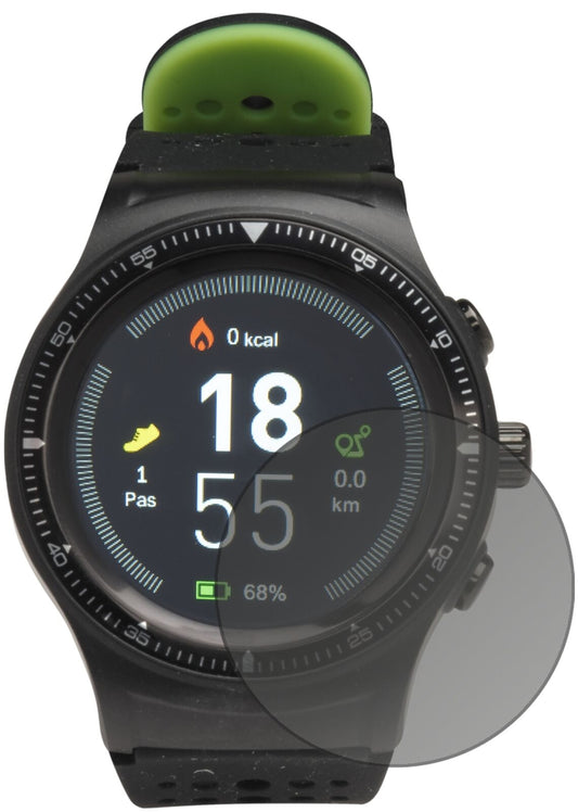 Blickschutzfolie von dipos passend für DENVER SW-500 Smartwatch, präziser Zuschnitt und blasenfrei montiert