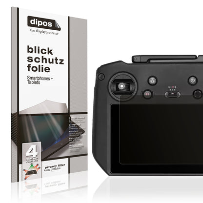Blickschutzfolie von dipos passend für DJI Mavic 3 RC, präziser Zuschnitt und blasenfrei montiert