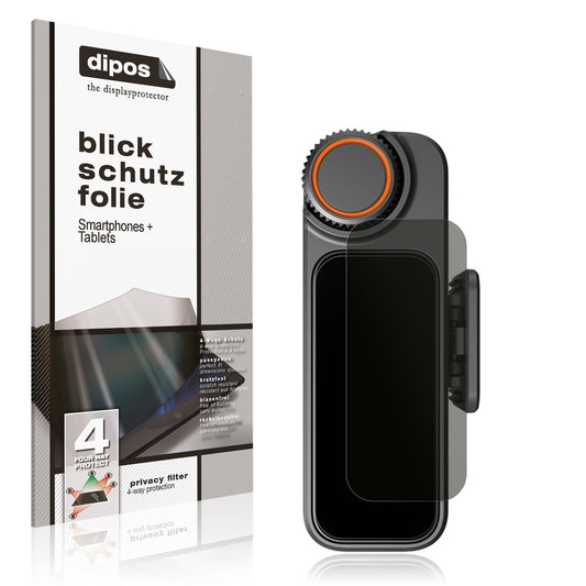 Blickschutzfolie von dipos passend für DJI Mic 3 Receiver, präziser Zuschnitt und blasenfrei montiert