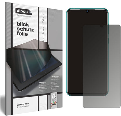 Blickschutzfolie von dipos passend für Doogee N20 Pro, präziser Zuschnitt und blasenfrei montiert