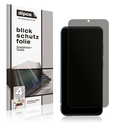 Blickschutzfolie von dipos passend für Doogee N55, präziser Zuschnitt und blasenfrei montiert