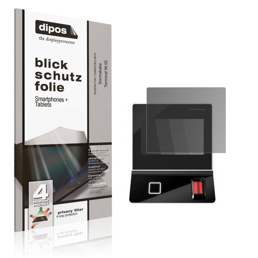 Blickschutzfolie von dipos passend für Dormakaba Terminal 96 00, präziser Zuschnitt und blasenfrei montiert