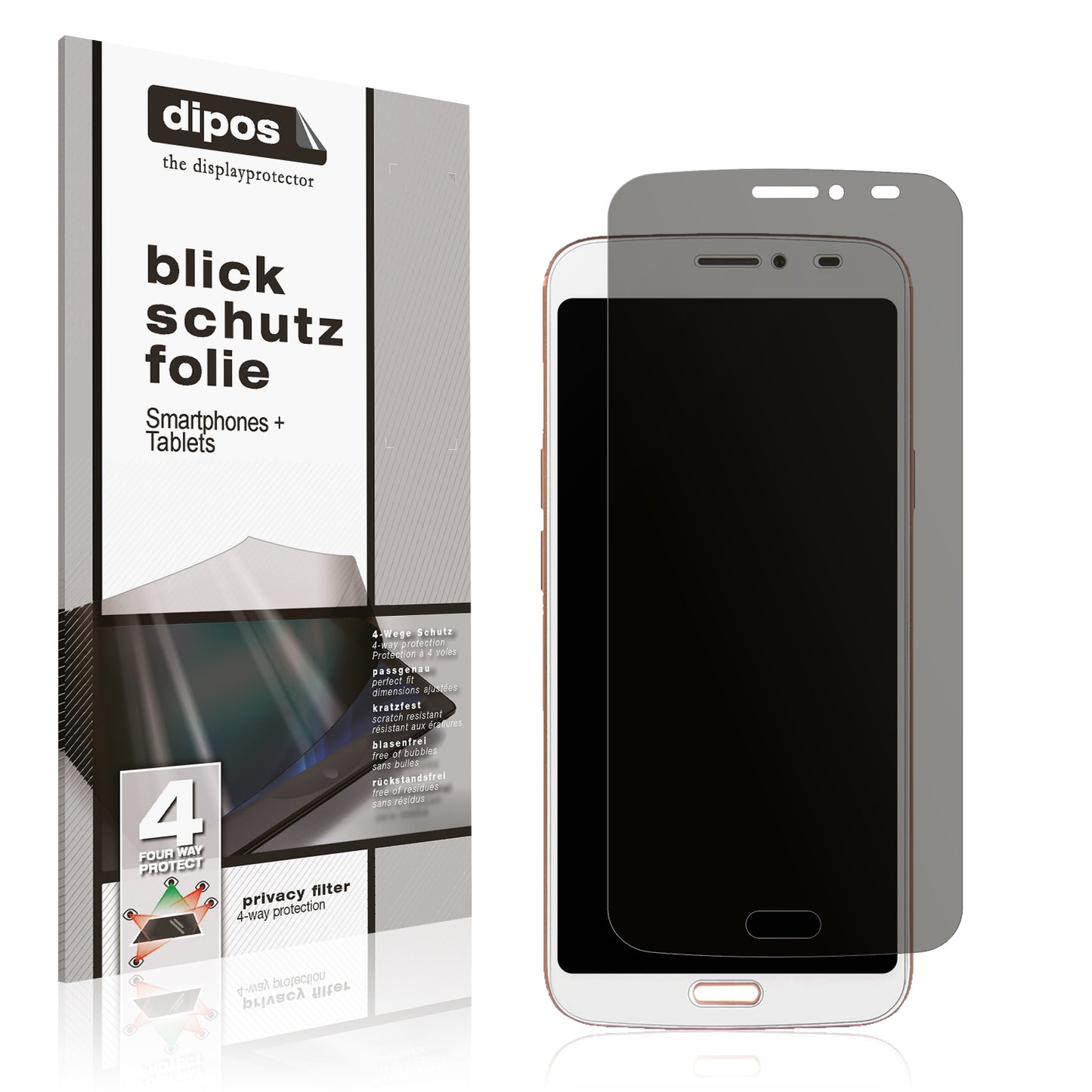 Blickschutzfolie von dipos passend für Doro 8080, präziser Zuschnitt und blasenfrei montiert