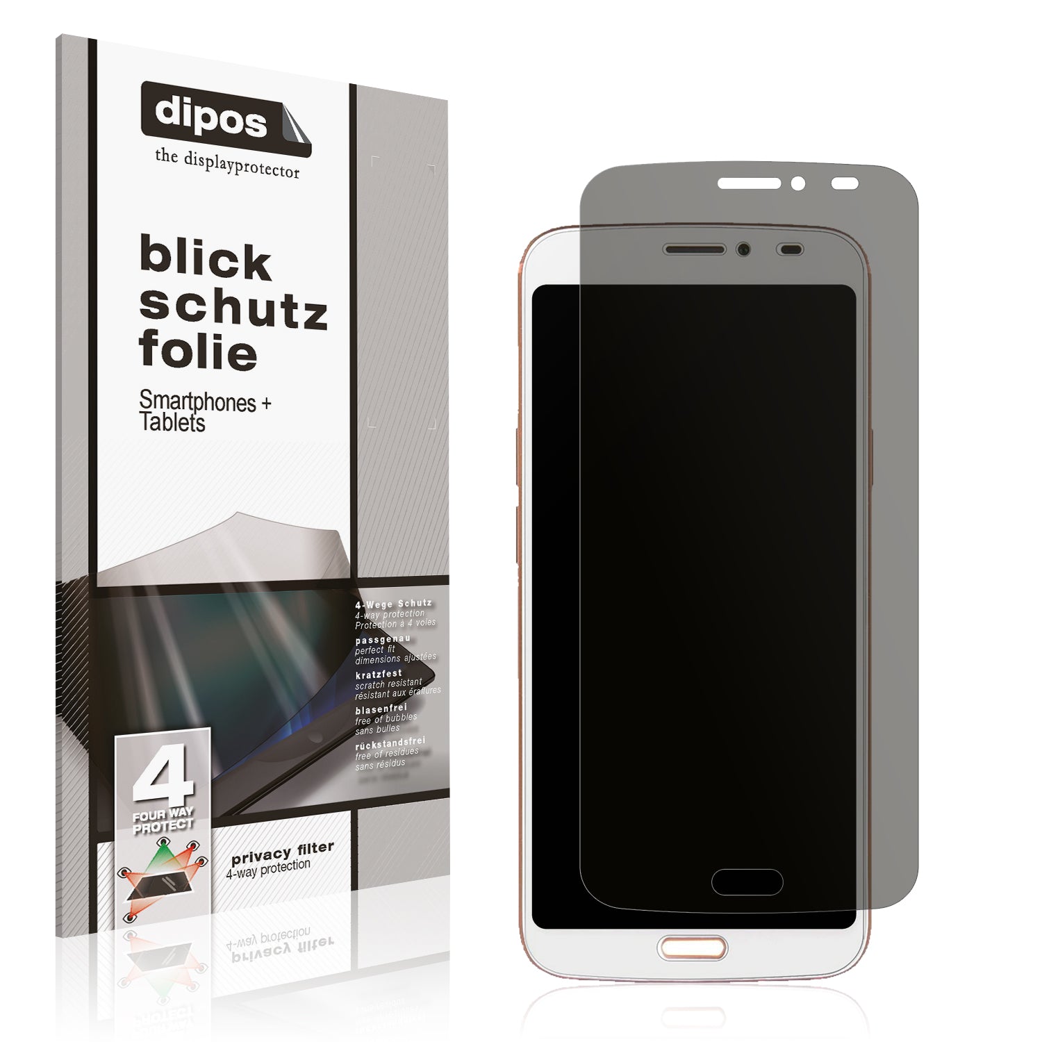 Blickschutzfolie von dipos passend für Doro 8080, präziser Zuschnitt und blasenfrei montiert