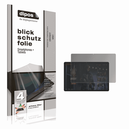 Blickschutzfolie von dipos passend für DRIVNEXT M901, präziser Zuschnitt und blasenfrei montiert