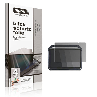 Blickschutzfolie von dipos passend für DT Research DT312RP, präziser Zuschnitt und blasenfrei montiert