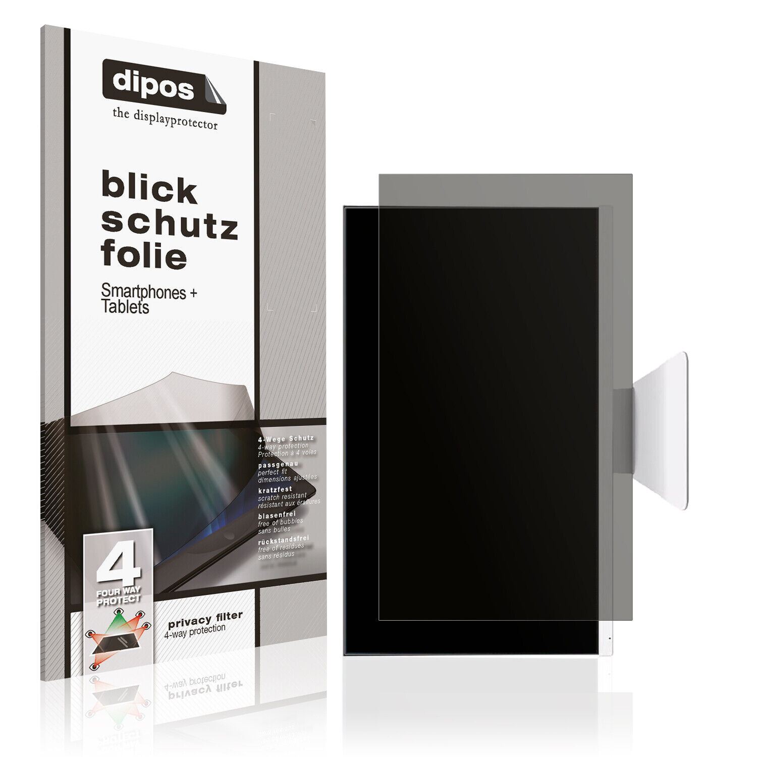Blickschutzfolie von dipos passend für ECS Elitegroup ECS-AIO E22D, präziser Zuschnitt und blasenfrei montiert