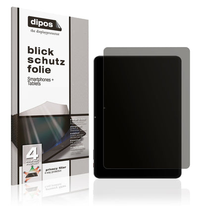 Blickschutzfolie von dipos passend für Elepad A12 12 Zoll, präziser Zuschnitt und blasenfrei montiert