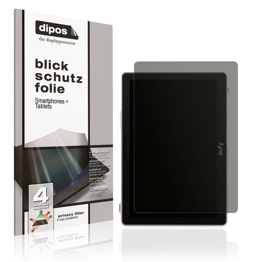 Blickschutzfolie von dipos passend für Eufy Smartdisplay E10, präziser Zuschnitt und blasenfrei montiert