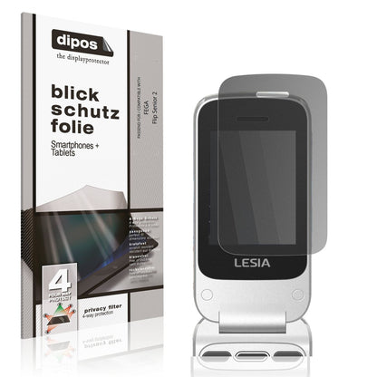 Blickschutzfolie von dipos passend für FEGA Flip Senior 2, präziser Zuschnitt und blasenfrei montiert