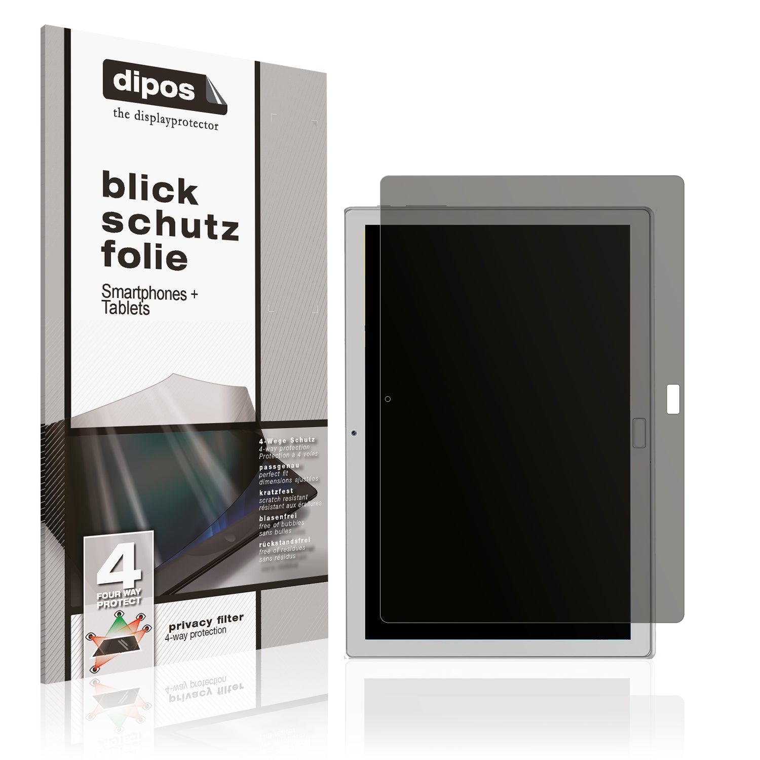 Blickschutzfolie von dipos passend für Feonal 110, präziser Zuschnitt und blasenfrei montiert