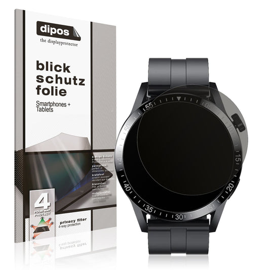 Blickschutzfolie von dipos passend für Fireboltt Talk Pro, präziser Zuschnitt und blasenfrei montiert