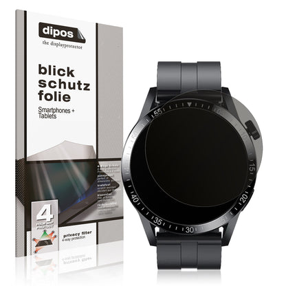 Blickschutzfolie von dipos passend für Fireboltt Talk Pro, präziser Zuschnitt und blasenfrei montiert