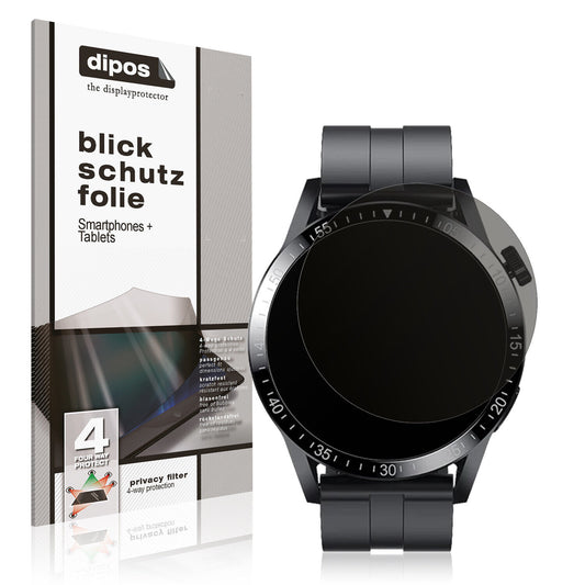 Blickschutzfolie von dipos passend für Fireboltt Talk Pro, präziser Zuschnitt und blasenfrei montiert