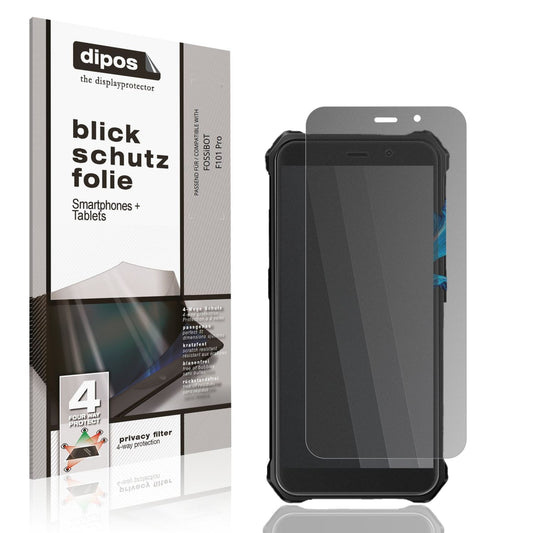 Blickschutzfolie von dipos passend für FOSSiBOT F101 Pro, präziser Zuschnitt und blasenfrei montiert
