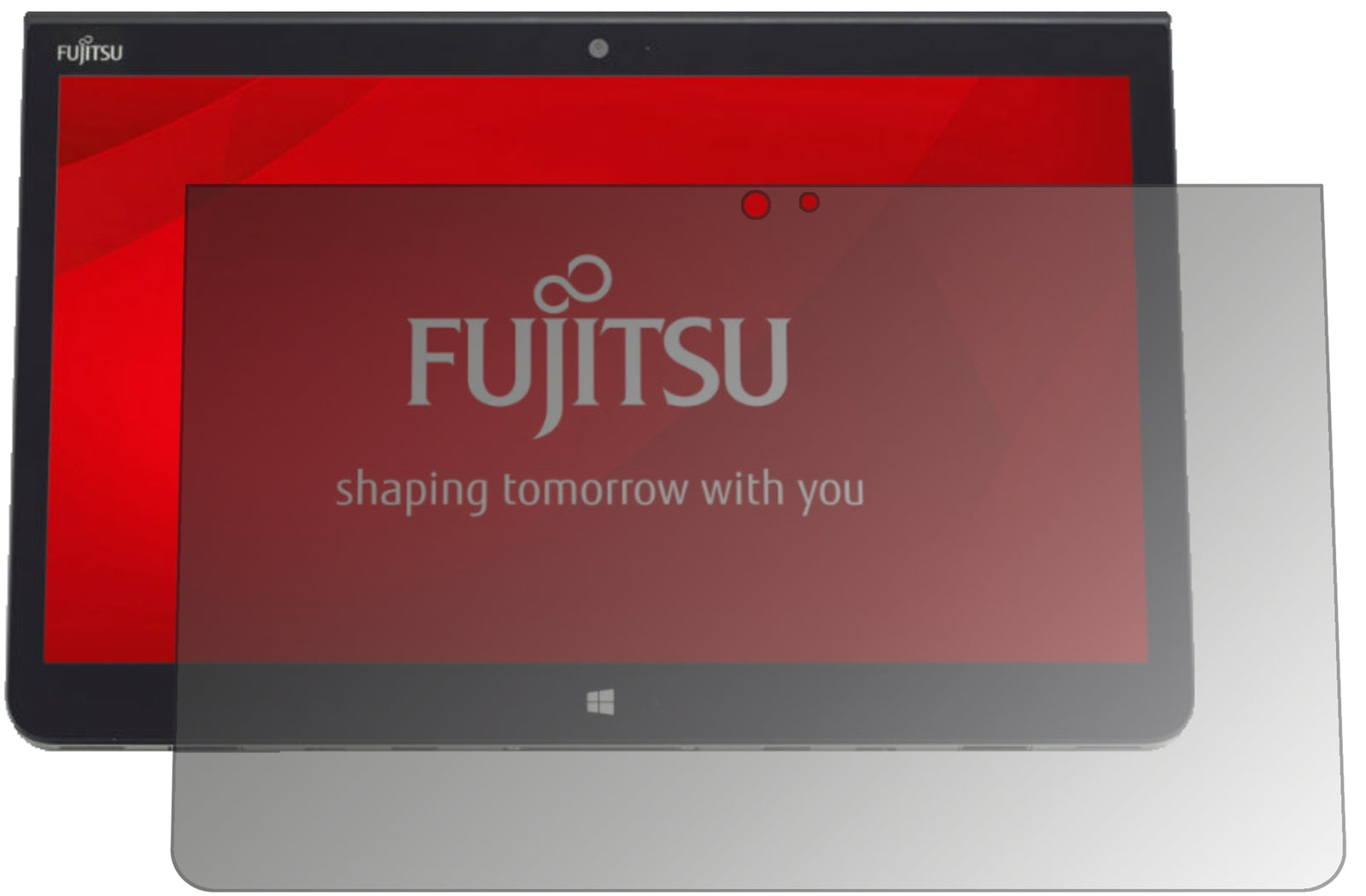 Blickschutzfolie von dipos passend für Fujitsu Stylistic Q736, präziser Zuschnitt und blasenfrei montiert