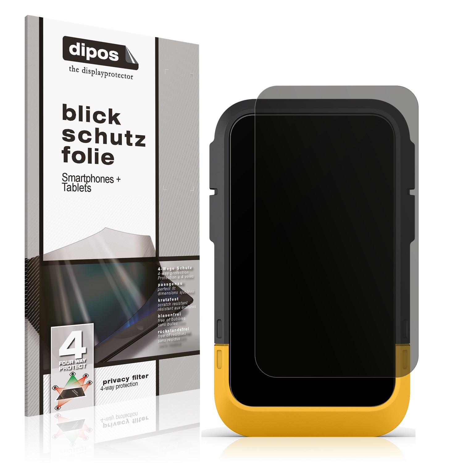 Blickschutzfolie von dipos passend für Garmin Etrex SE, präziser Zuschnitt und blasenfrei montiert