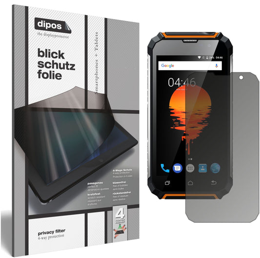 Blickschutzfolie von dipos passend für Geotel G1, präziser Zuschnitt und blasenfrei montiert